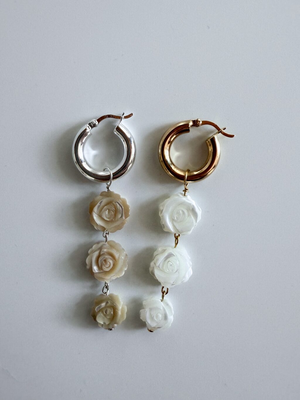 Flower Drop Earrings - long