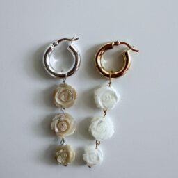 Flower Drop Earrings - long