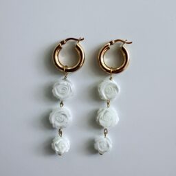 Flower Drop Earrings - long